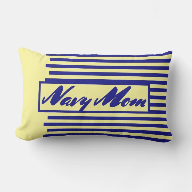 Coussin D'extérieur Marine Mère's Day Cadeaux Décor bleu jaune (Recto)