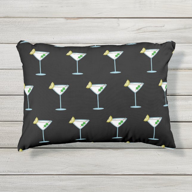 Coussin D'extérieur Martini Amateurs De Cocktail Bar De Verre Alcool (Devant)