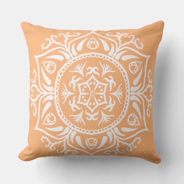 Coussin D'extérieur Melon Mandala (Recto)