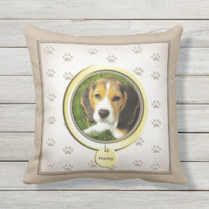 Coussin D'extérieur Mémorial pour animaux de compagnie avec étiquette 