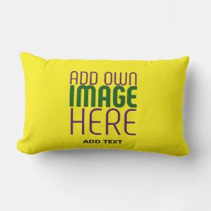 COUSSIN D'EXTÉRIEUR MODERNE ÉDITABLE SIMPLE JAUNE MODÈLE TEXTE IMAGE