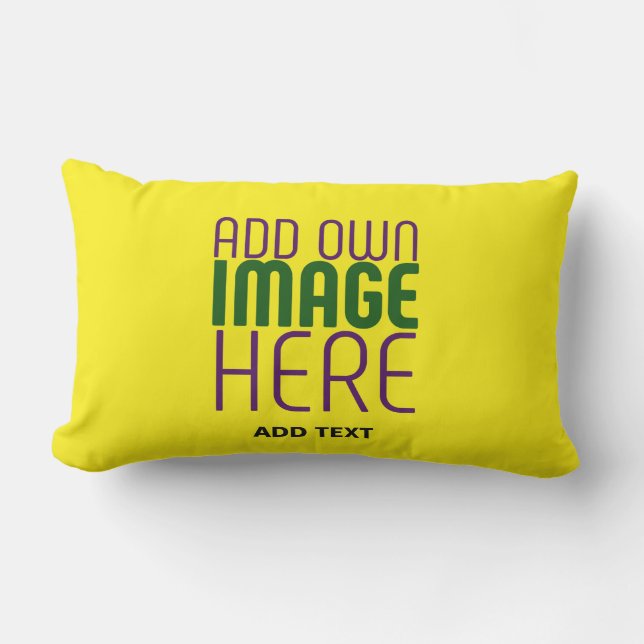 COUSSIN D'EXTÉRIEUR MODERNE ÉDITABLE SIMPLE JAUNE MODÈLE TEXTE IMAGE (Recto)