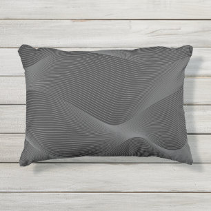 Coussin D'extérieur Moderne, simple, cool, abstrait motif à ondes de 