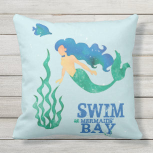 Coussin D'extérieur Monogramme. Nautique. La baie des sirènes.Nom de f