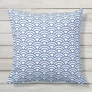 Coussin D'extérieur Motif moderne géométrique japonais d'échelle de