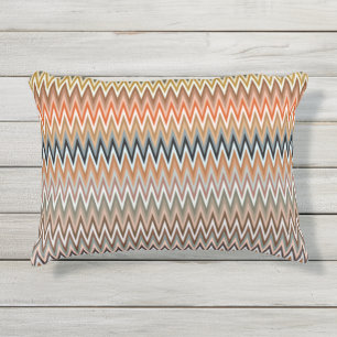 Coussin D'extérieur Multicolor Zigzag Motif