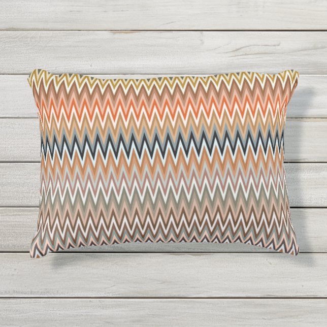 Coussin D'extérieur Multicolor Zigzag Motif (Devant)