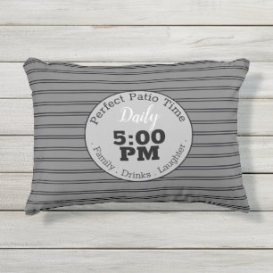 Coussin D'extérieur Noir Et Gris