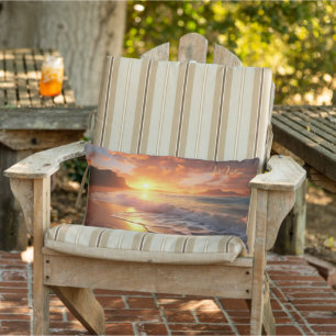 Coussin D'extérieur Nom personnalisé Tropical Beach Sunset
