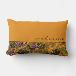 Coussin D'extérieur Orange & Moss Green Jasmine Floral | Bienvenue