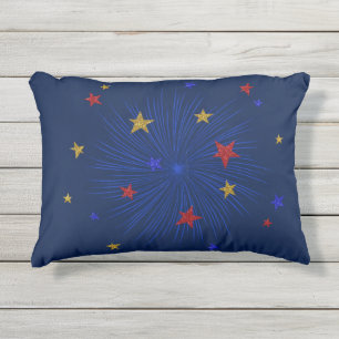 Coussin D'extérieur Oreiller de décoration extérieur en or, rouge et b