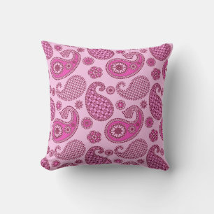 Coussin D'extérieur Paisley motif, orchidée et améthyste violet