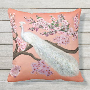 Coussin D'extérieur Paon Fleur de Cerisier