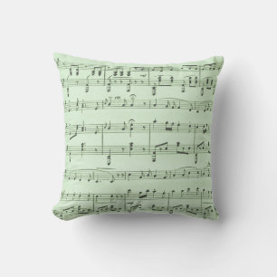 Coussin D'extérieur Partition de musique verte