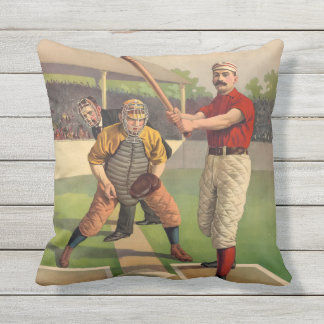 Coussin D'extérieur Pâte lisse vintage et receveur d'illustration de
