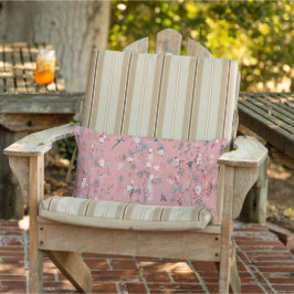 Coussin D'extérieur Patio Chinoiserie rose en extérieur