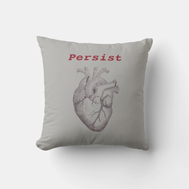 Coussin D'extérieur Persistent le coeur de ~ (Recto)