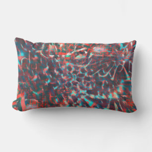 Coussin D'extérieur Plastique avec image détruite, vin à cyan taches