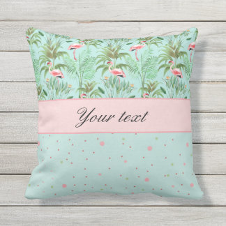 Coussin D'extérieur Pois rose de Flamants roses