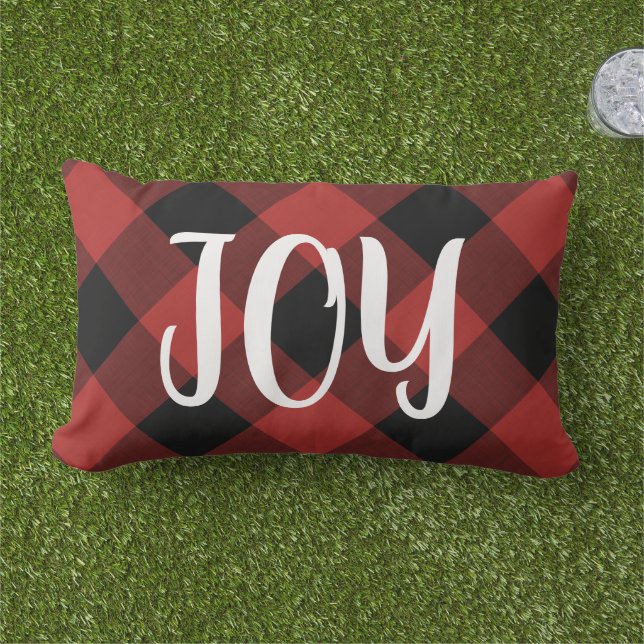 Coussin D'extérieur Red Buffalo Check Joy | Agritourisme extérieur (Herbe)