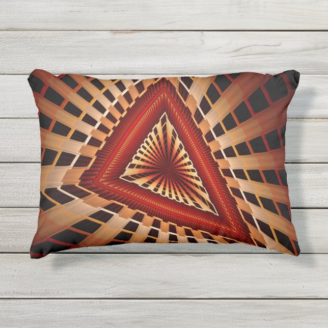 Coussin D'extérieur Réseau d'Imaginaires 3D Conception graphique fract (Devant)