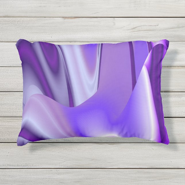 Coussin D'extérieur Rêves arc-en-ciel à fleurs violettes (Devant)