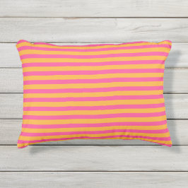 Coussin D'extérieur Roses indien et orange barrées