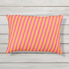 Coussin D'extérieur Roses indien et orange barrées