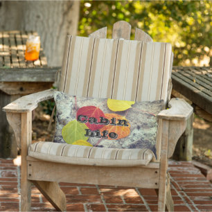 Coussin D'extérieur Rustique Cinq coloré automne Aspen Feuille photo