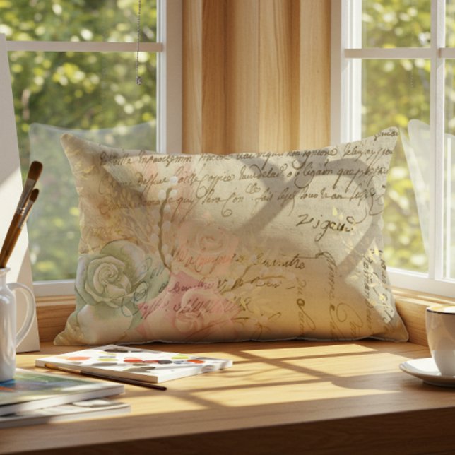 Coussin D'extérieur Shabby Chic Pays Français Floral Extérieur (Créateur téléchargé)
