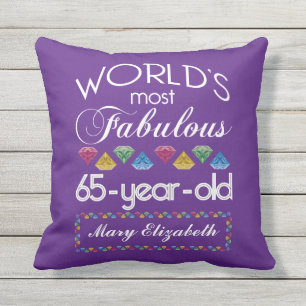 Coussin D'extérieur soixante-cinquième Anniversaire la plupart des