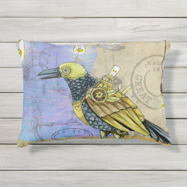 Coussin D'extérieur Steampunk Fête des pères mécanique d'ingénierie de (Devant)