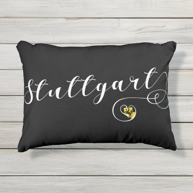 Coussin D'extérieur Stuttgart Heart Accent Coussin, Allemagne (Devant)