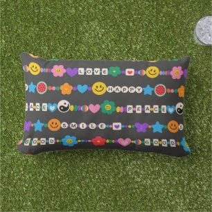 Coussin D'extérieur Super Good Vibes Love Smile Perles rétro