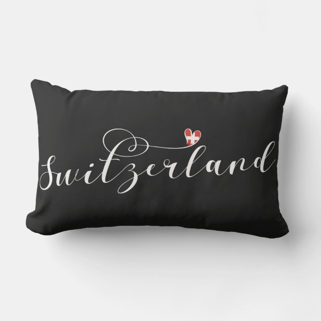 Coussin D'extérieur Swiss Flag Heart, Suisse (Recto)