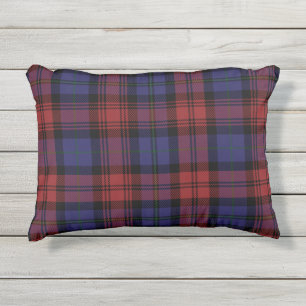 Coussin D'extérieur Tartan Clan MacLachlan carreaux rouges violets