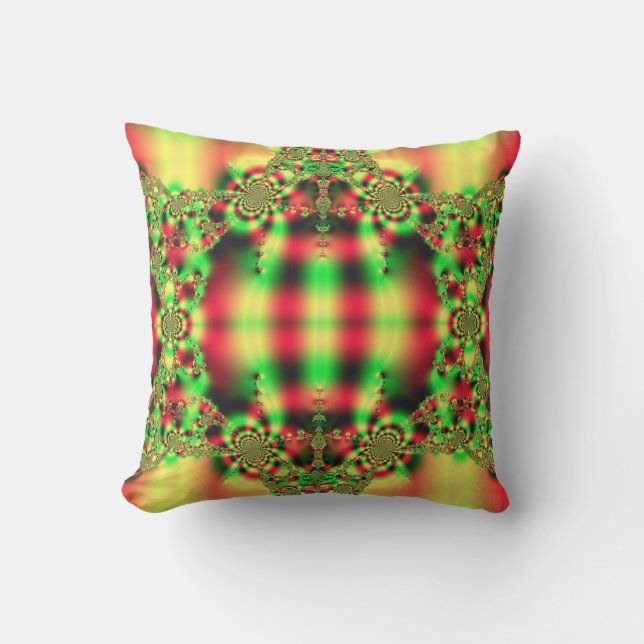 Coussin D'extérieur Tartan Fractal (Recto)