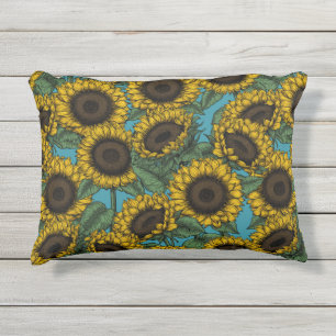 Coussin D'extérieur Terrain de tournesol