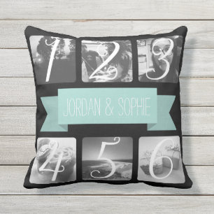Coussin D'extérieur Texte de la bannière photo personnalisée