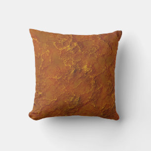 Coussin D'extérieur Texture de roche de lune de cuivre peint numérique
