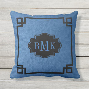 Coussin D'extérieur Texture en cuir rouge Imprimer Cadre noir