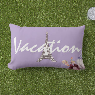 Coussin D'extérieur Tour Eiffel tendance personnalisée en vacances Chi