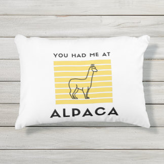 Coussin D'extérieur Tu m'as eu à l'alpaca