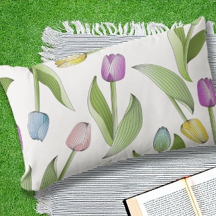 Coussin D'extérieur Tulipe Colorée Moderne Extérieure