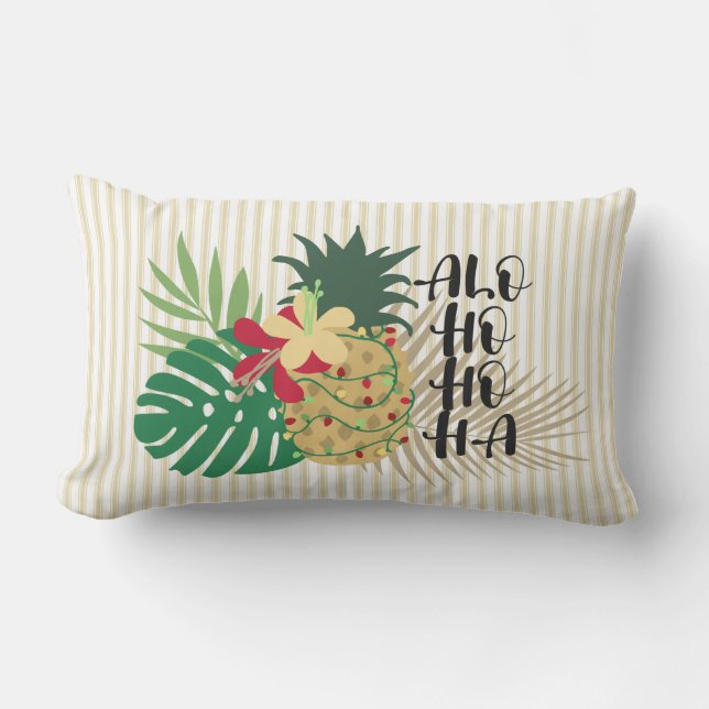 Coussin D'extérieur Vacances tropicales hawaïennes ALO-HO-HA (Recto)