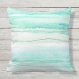Coussin D'extérieur Vagues d'aqua turquoise