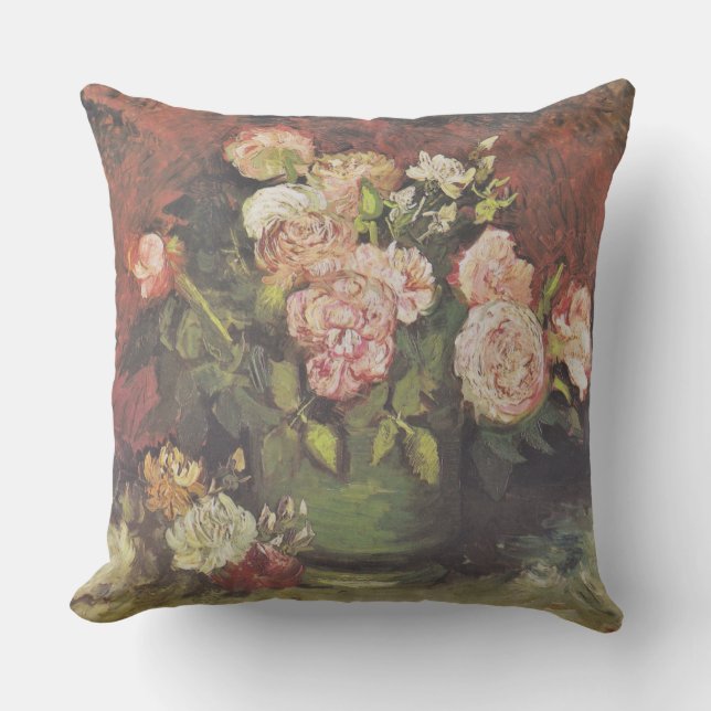 Coussin D'extérieur Van Gogh Peonies et Roses Floral Art GalleryHD (Recto)