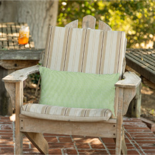 Coussin D'extérieur Vert et blanc Gingham Lombaire