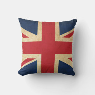 Coussin D'extérieur Vintage Grunge Royaume-Uni Drapeau Union Jack