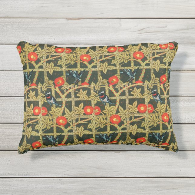 Coussin D'extérieur William Morris Classic Floral Trellis (Devant)